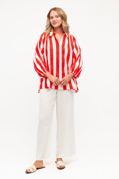 Seaside Top - Red Stripe
