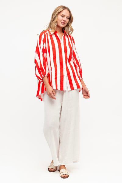 Seaside Top - Red Stripe