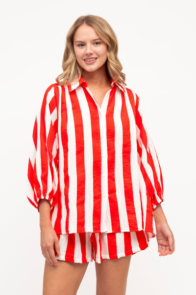 Seaside Short - Red Stripe