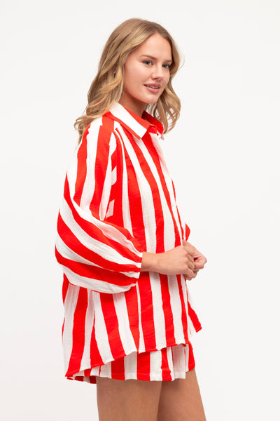 Seaside Short - Red Stripe