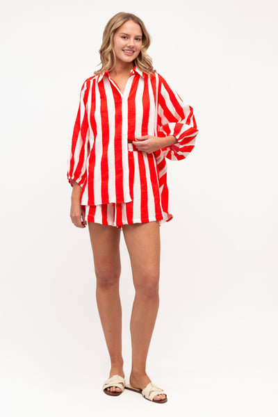 Seaside Short - Red Stripe