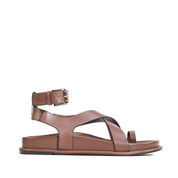 ~ LOS CABOS Valencia Cross Over Sandal - Chestnut