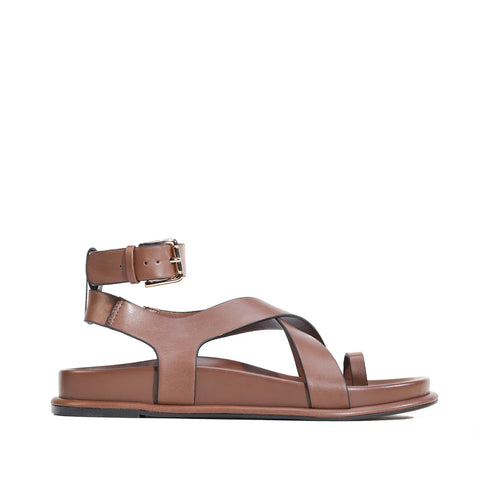 ~ LOS CABOS Valencia Cross Over Sandal - Chestnut