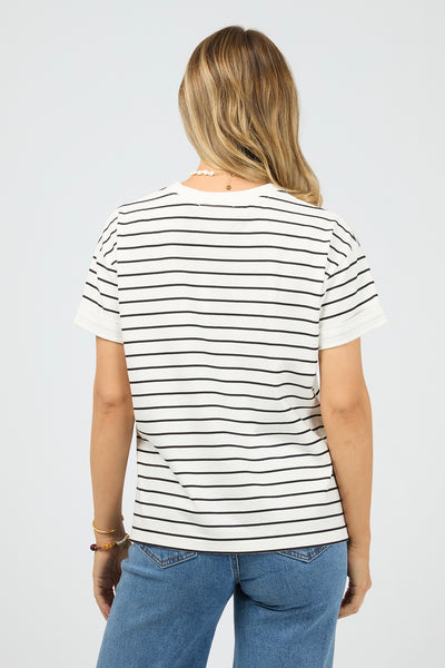 AAE Washed Stripe Tee - Black