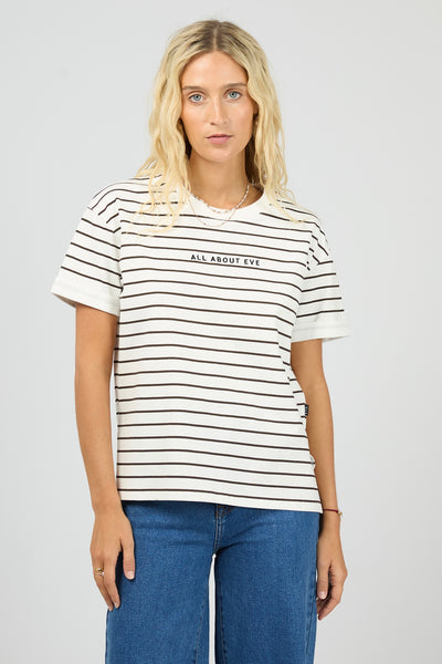 AAE Washed Stripe Tee - Brown