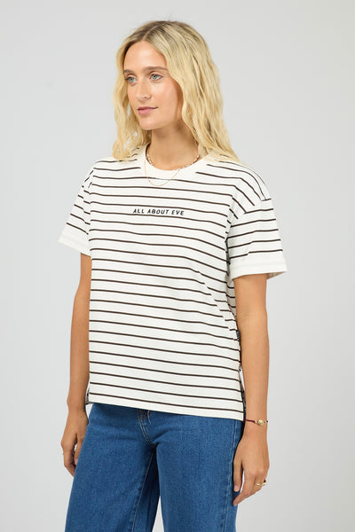 AAE Washed Stripe Tee - Brown