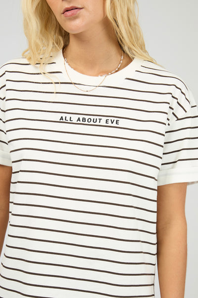 AAE Washed Stripe Tee - Brown