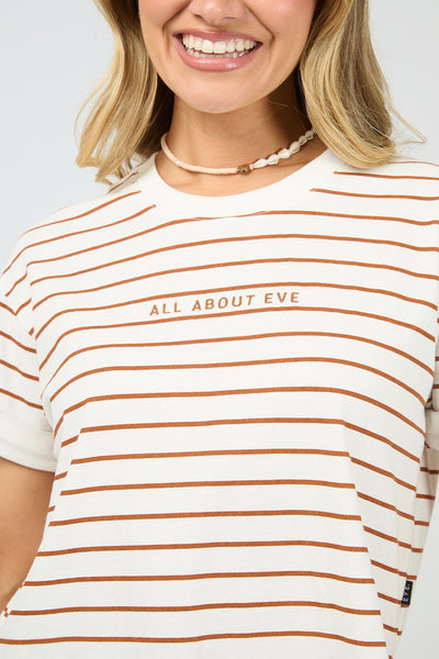 AAE Washed Stripe Tee - Cinnamon