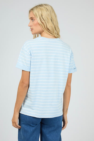 AAE Washed Stripe Tee - Ocean Blue