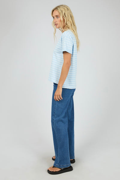 AAE Washed Stripe Tee - Ocean Blue