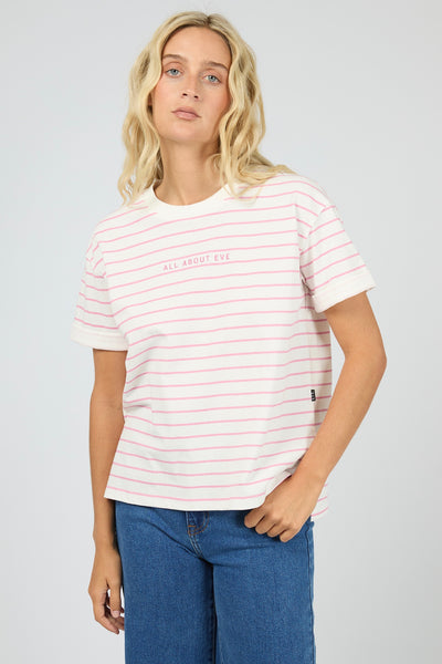 AAE Washed Stripe Tee - Orchid