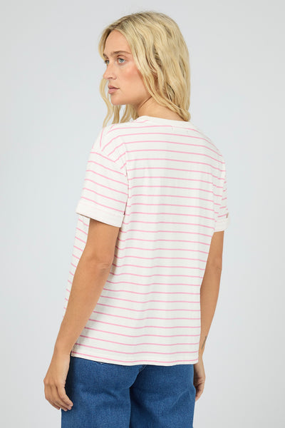 AAE Washed Stripe Tee - Orchid