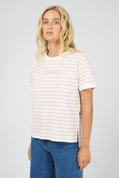AAE Washed Stripe Tee - Orchid
