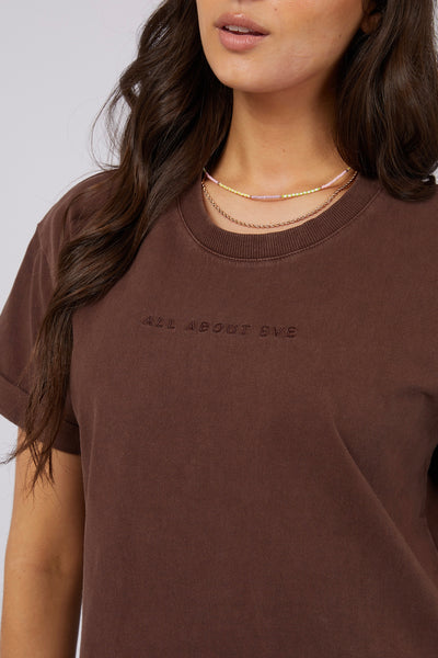 All About Eve Washed Tee - Brown