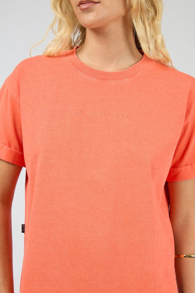 All About Eve Washed Tee - Coral