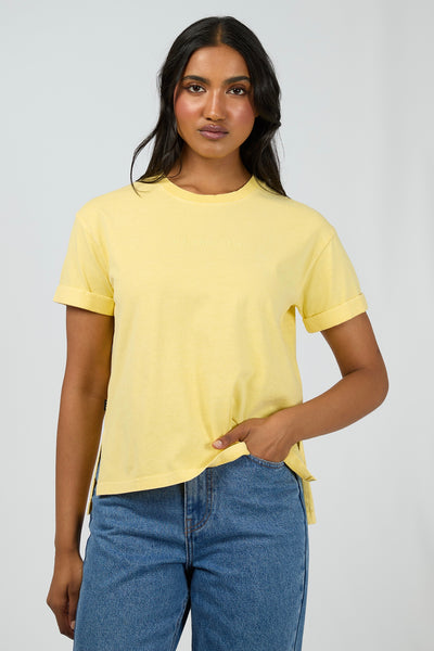 All About Eve Washed Tee - Lemon