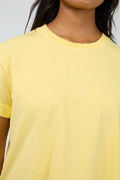 All About Eve Washed Tee - Lemon
