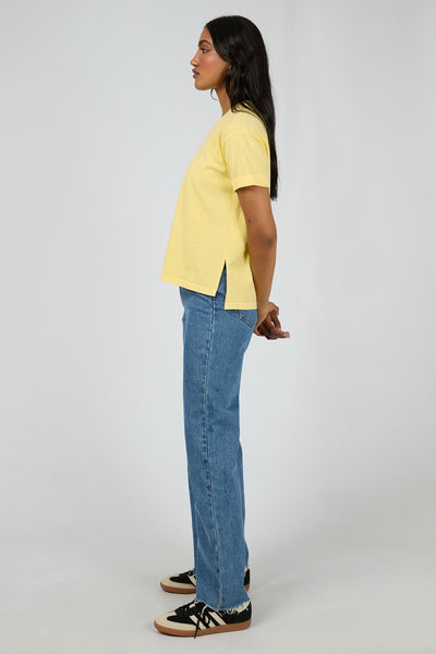 All About Eve Washed Tee - Lemon