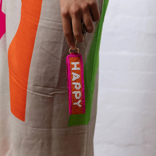 ~ Zoda Beaded Keychain - Happy Days