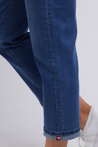 Ada Straight Leg Jean - Washed Blue Denim