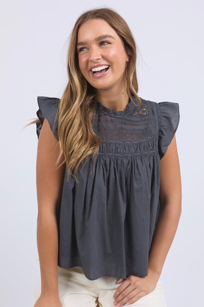 Adelyn Top - Charcoal