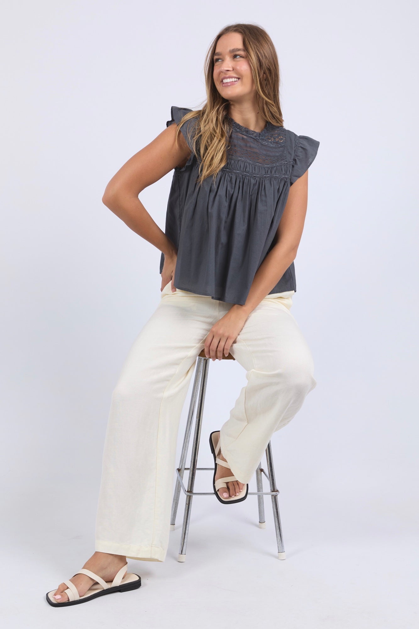 Adelyn Top - Charcoal