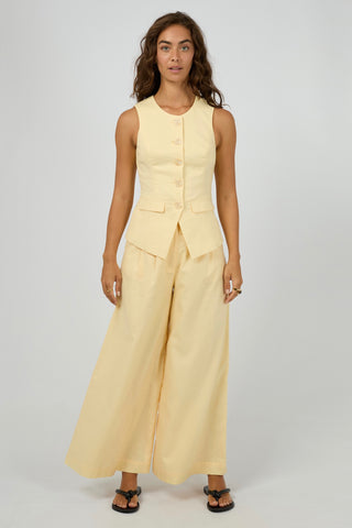 Alessa Linen Pant - Yellow