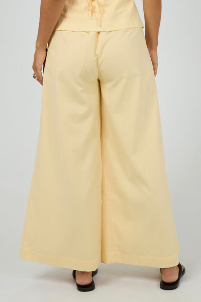 Alessa Linen Pant - Yellow