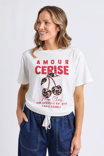 Amore Cerise Tee - Marshmallow