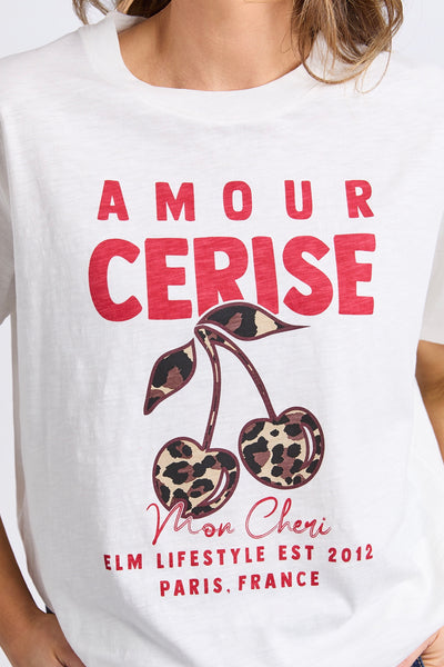 Amore Cerise Tee - Marshmallow