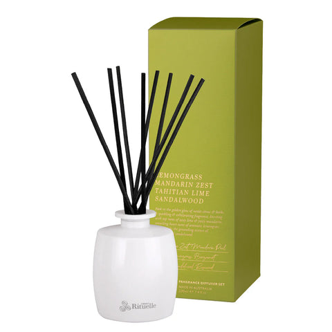 ~ Urban Rituelle Apotheca Fragrance Diffuser Set - Lemongrass, Mandarin Zest, Tahitian Lime & Sandalwood