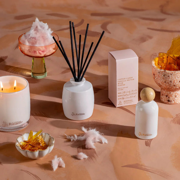 ~ Urban Rituelle Apotheca Fragrance Diffuser Set - Cotton Candy, Vanilla Nectar, Musk & Toffee