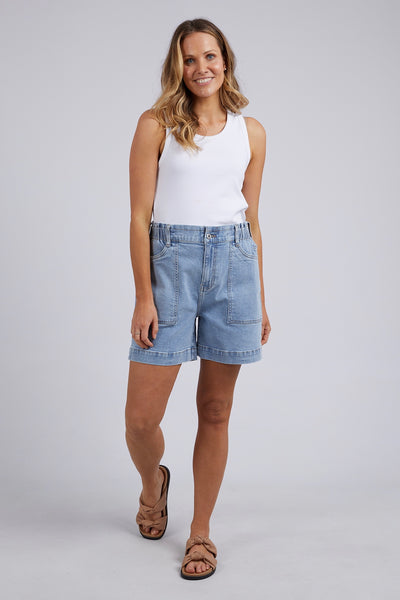 Atlas Denim Short - Mid Blue Wash