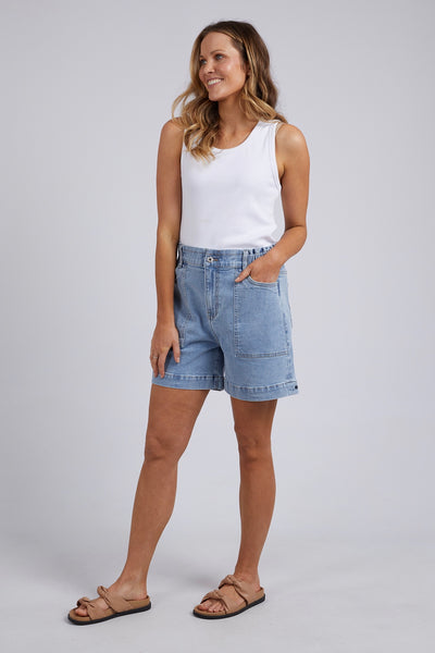 Atlas Denim Short - Mid Blue Wash
