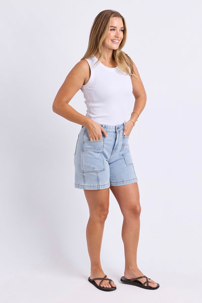Balmy Short - Pale Blue Wash