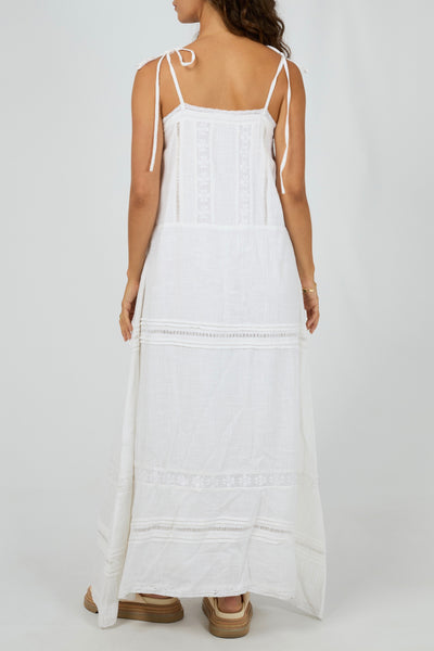 Dusty Maxi Dress - White