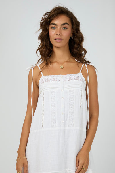 Dusty Maxi Dress - White
