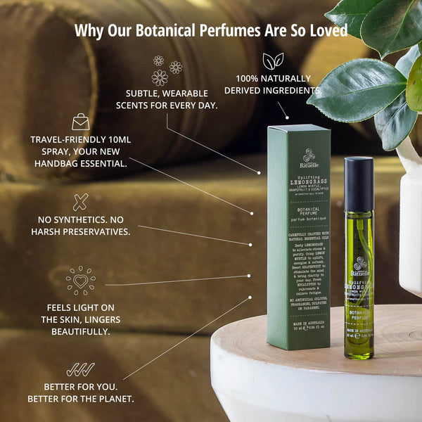 ~~ Urban Rituelle Flourish Organics Botanical Perfume - Lemongrass, Lemon Myrtle, Grapefruit & Eucalyptus