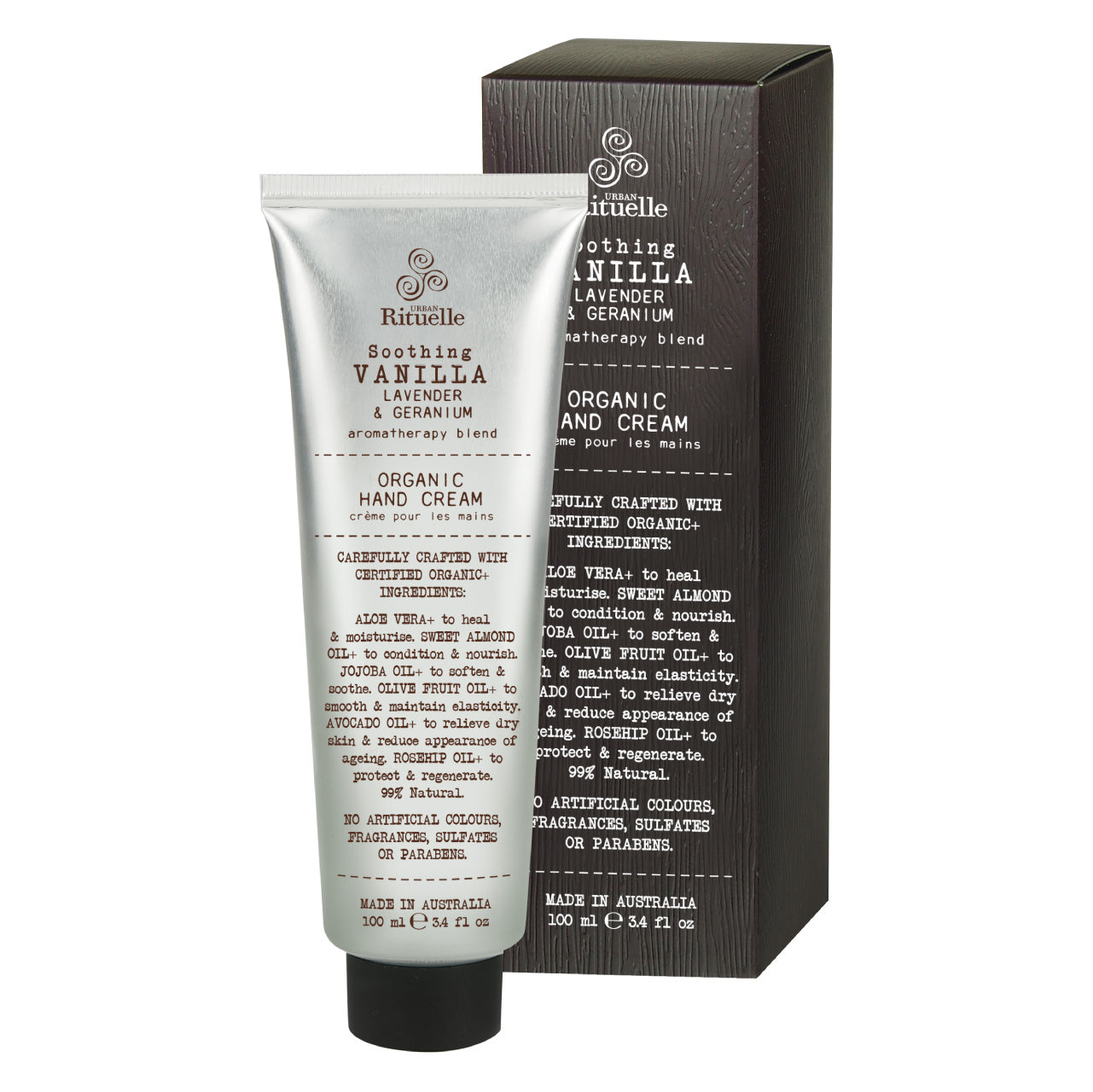 ~ Urban Rituelle Flourish Organics Hand Cream - Vanilla, Lavender & Geranium