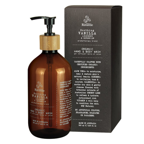 ~ Urban Rituelle Flourish Organics Hand & Body Wash - Vanilla, Lavender & Geranium