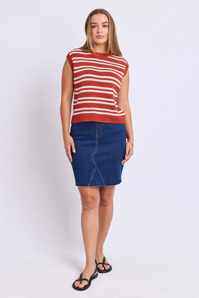 Flint Stripe Top - Tabasco