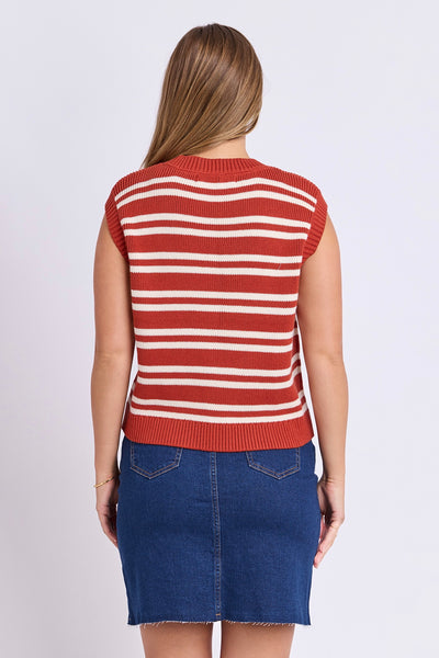 Flint Stripe Top - Tabasco
