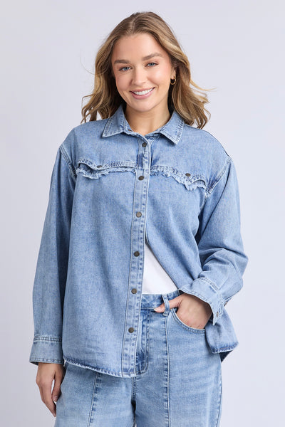 Flynn Western Shirt - Light Blue