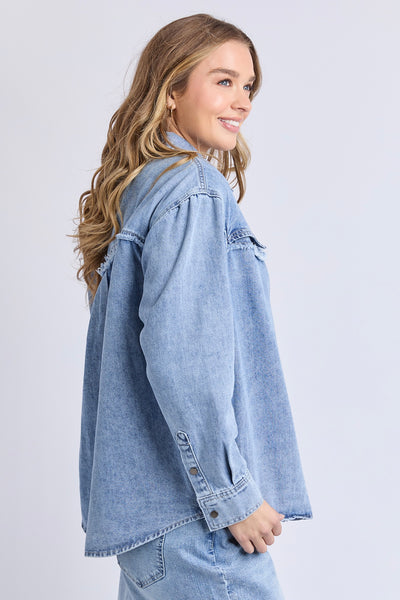 Flynn Western Shirt - Light Blue
