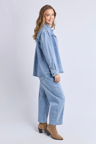 Flynn Western Shirt - Light Blue