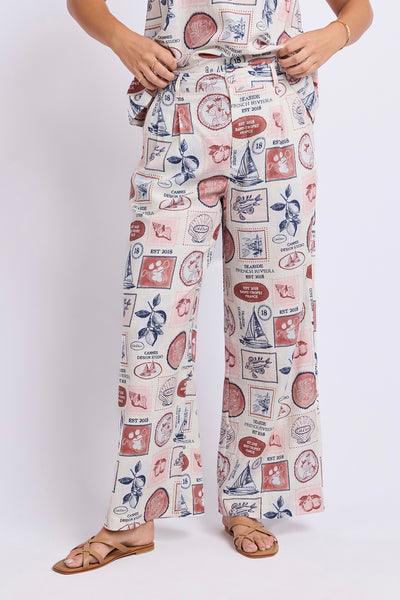 French Riviera Pant - French Riviera Print