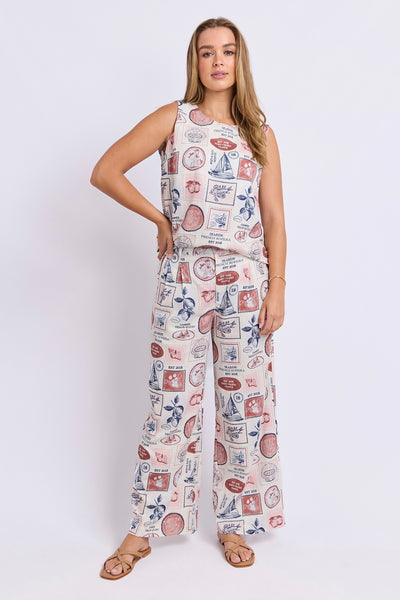 French Riviera Pant - French Riviera Print