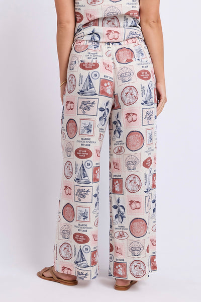 French Riviera Pant - French Riviera Print