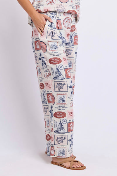 French Riviera Pant - French Riviera Print