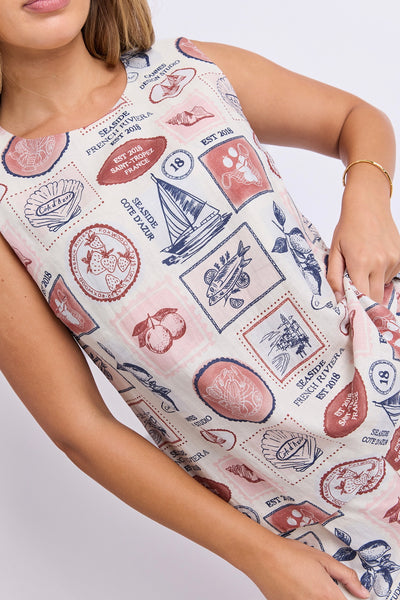 French Riviera Top - French Riviera Print